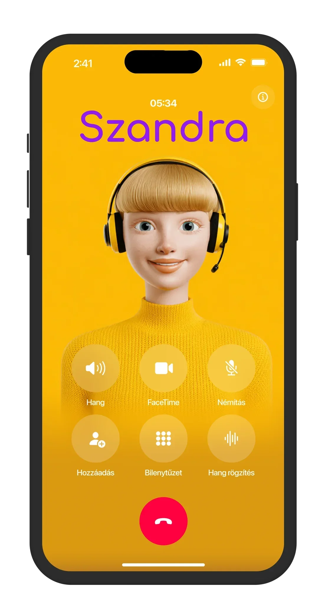iPhone AI App mockup